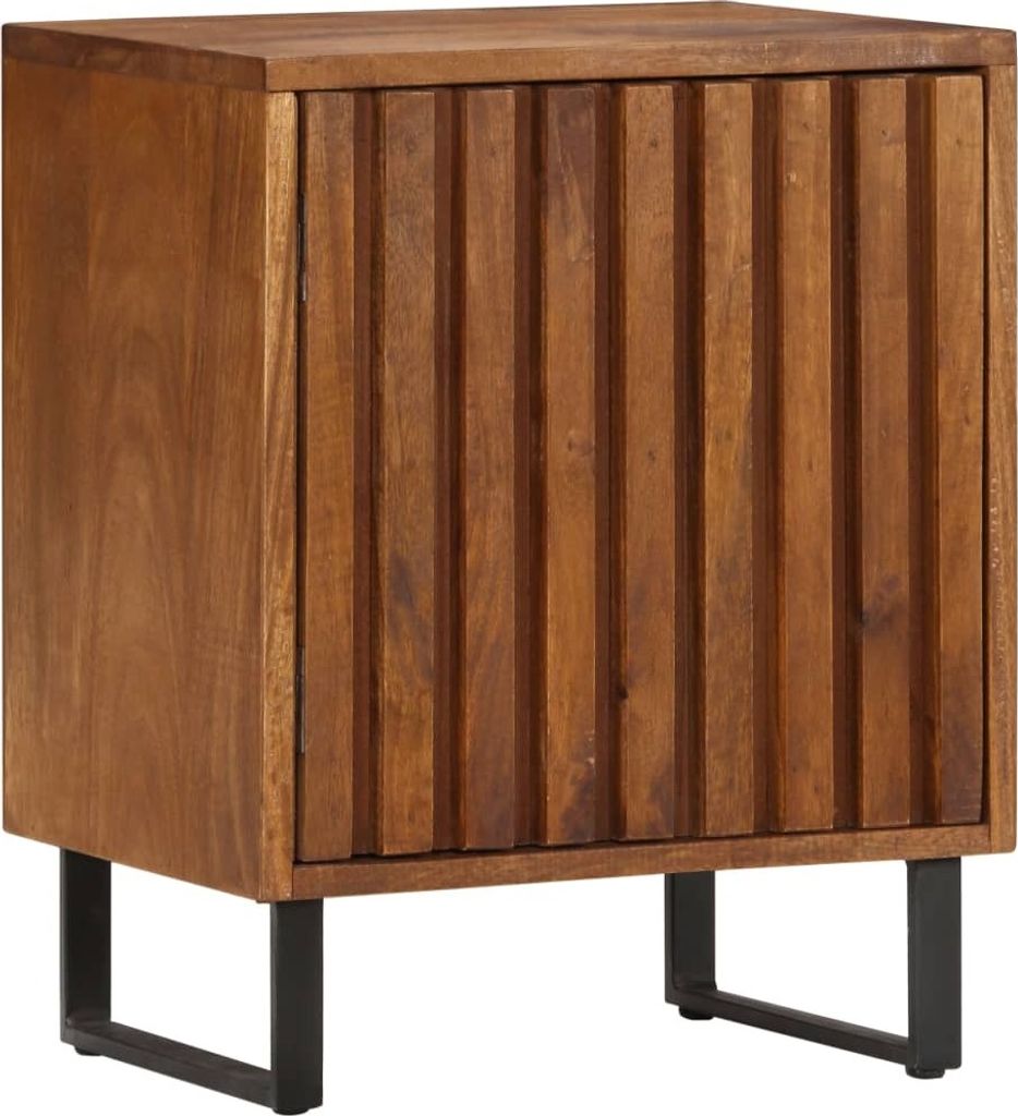 The Living Store Nachttisch 40 x 30 x 50 cm Mangoholz Massiv