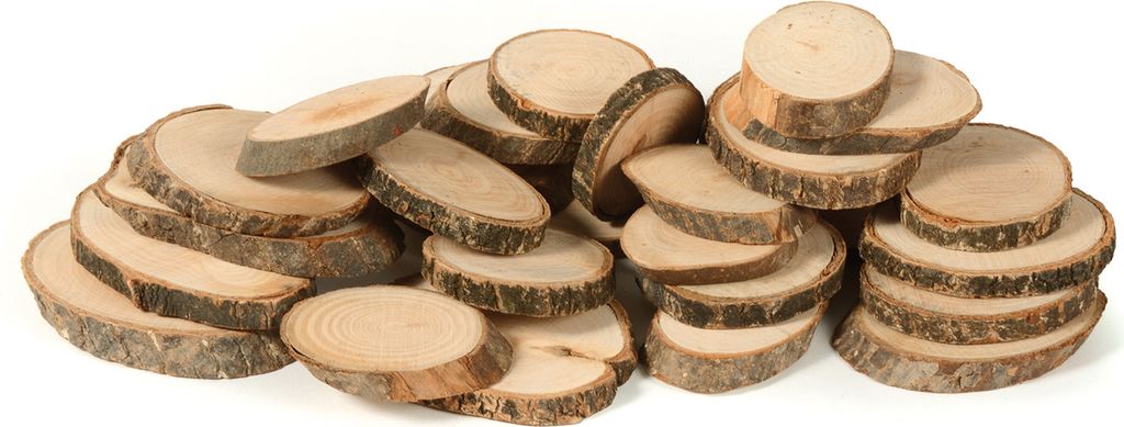 EDUPLAY 200159 Naturholzscheiben oval 30er Set, natur