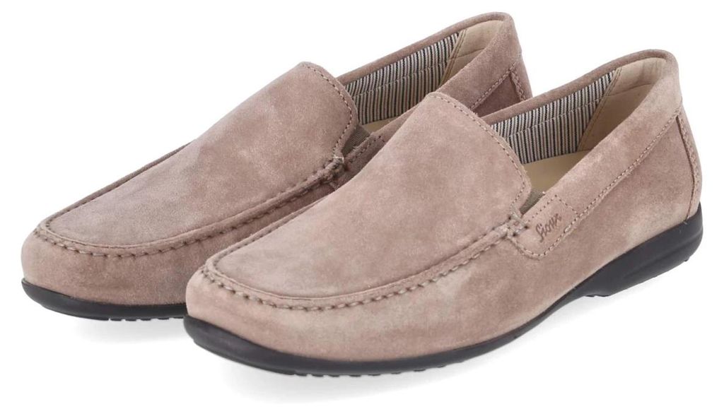 Sioux heren slippers GIUMELO, taupe kleur, suède, maat: 45 Productafbeelding 