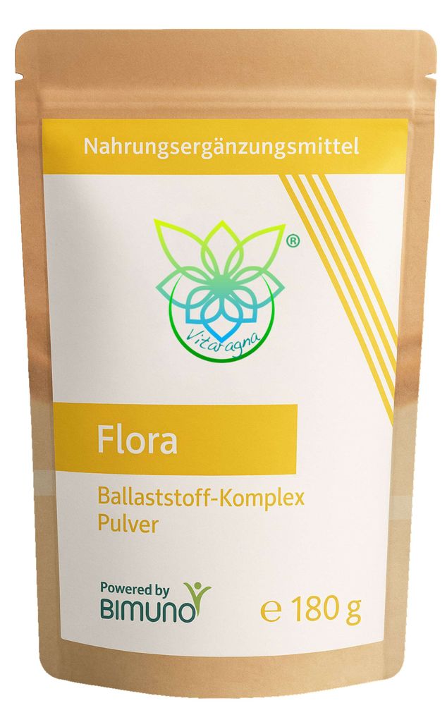 VITARAGNA Bimuno Flora Ballaststoff-Komplex mit GOS als Pulver – die Muttermilch auch für Erwachsene, für die Darmflora und Darm-Bakterien, 180g