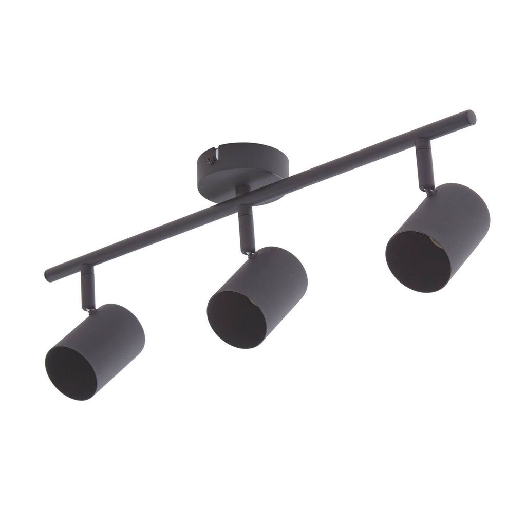 Lindby Deckenspot Jorell, schwarz, 51 cm, 3-flg., GU10