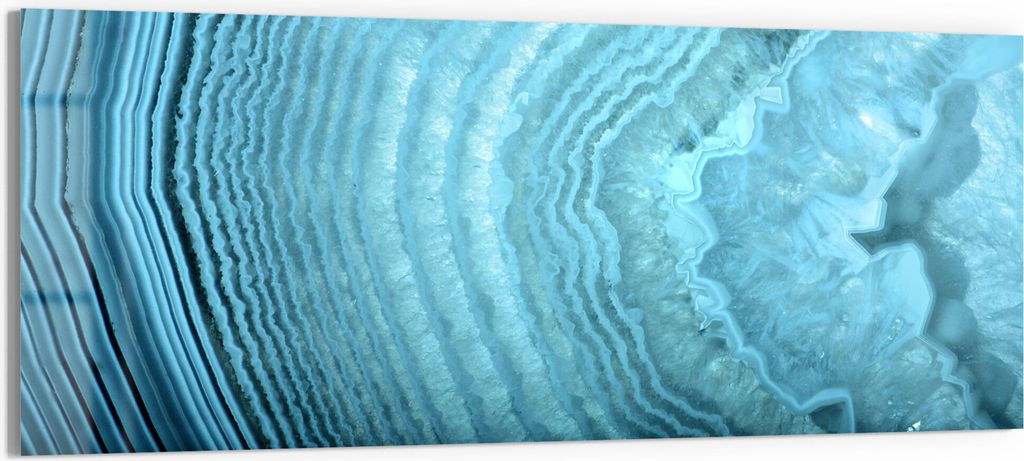 DEQORI Glasbild Acryl 125x50 cm 'Achatstein Maserung' Wandbild Bild modern Deko