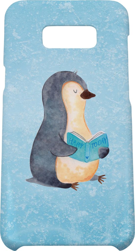 Mr. & Mrs. Panda Samsung Galaxy S8 plus Handyhülle Pinguin Buch - Eisblau - Geschenk, Lesen, Handy, Urlaub, Cover, Nichtstun, Case, Ausruhen, Hülle