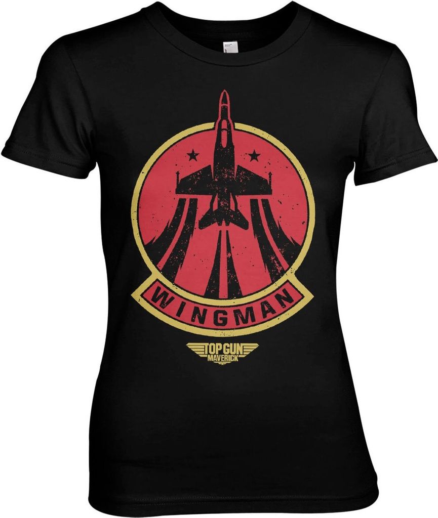 Top Gun Maverick Wingman Girly Tee - Large - Black