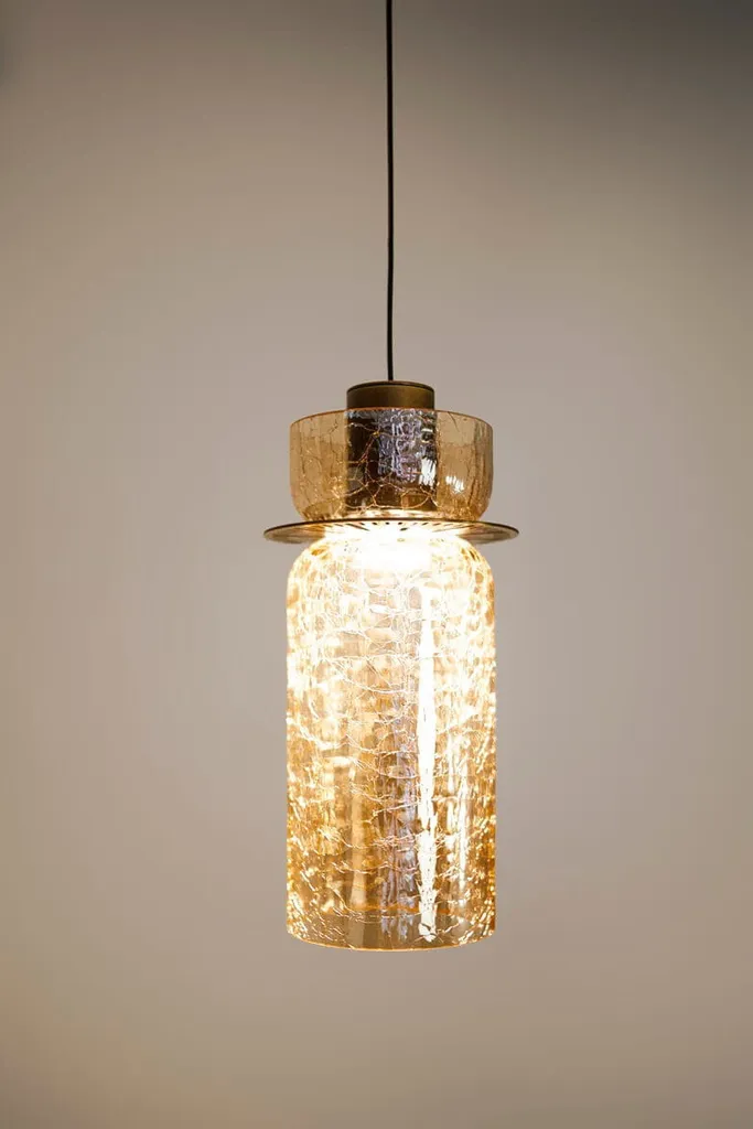 Éclairage LED Doux pour Grands Espaces | Lustre Ambre Maxlight 220cm