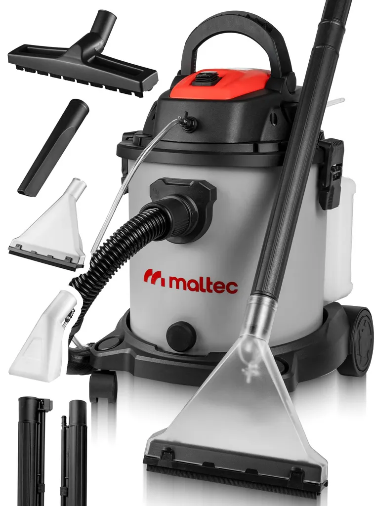 Aspirateur Maltec MasterWash 2200W Nettoyeur Tapis et Eau Gris 20L