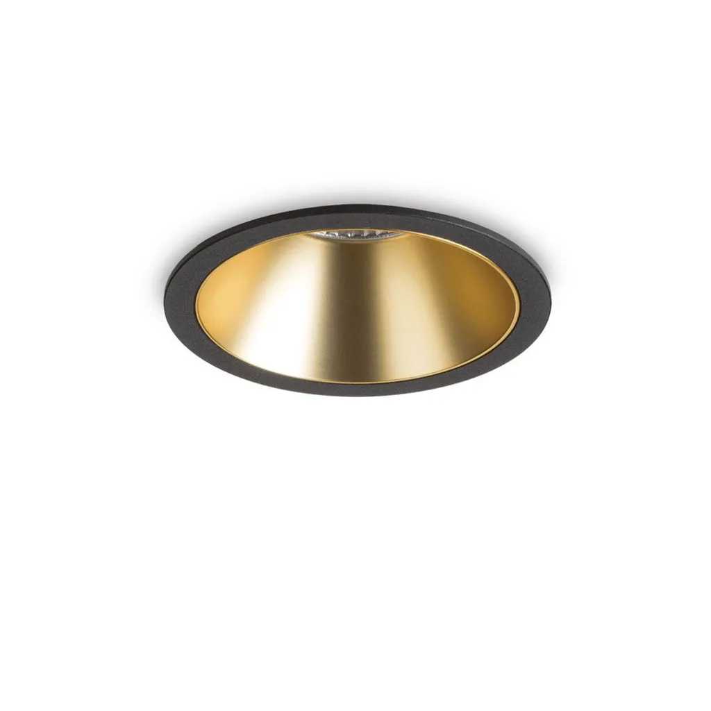 Luminaire encastrable plafond Game Round Noir et Or - Spot LED Design