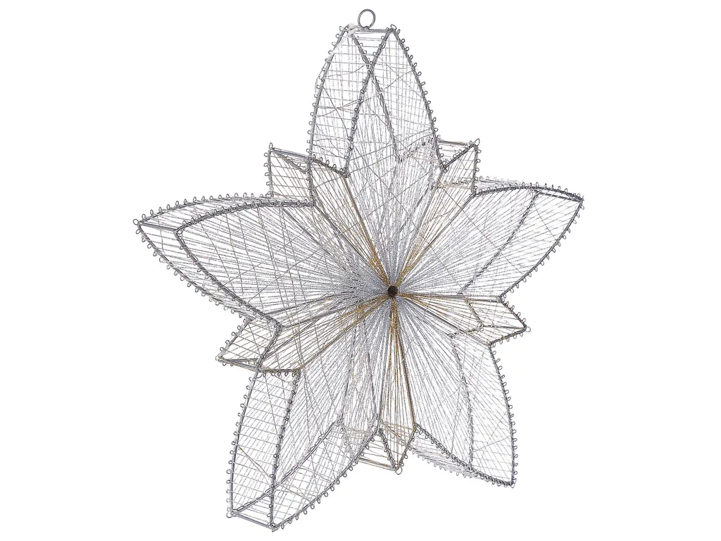 Étoile de Noël LED Argent 50 cm Beliani - Décoration Intérieur et Extérieur