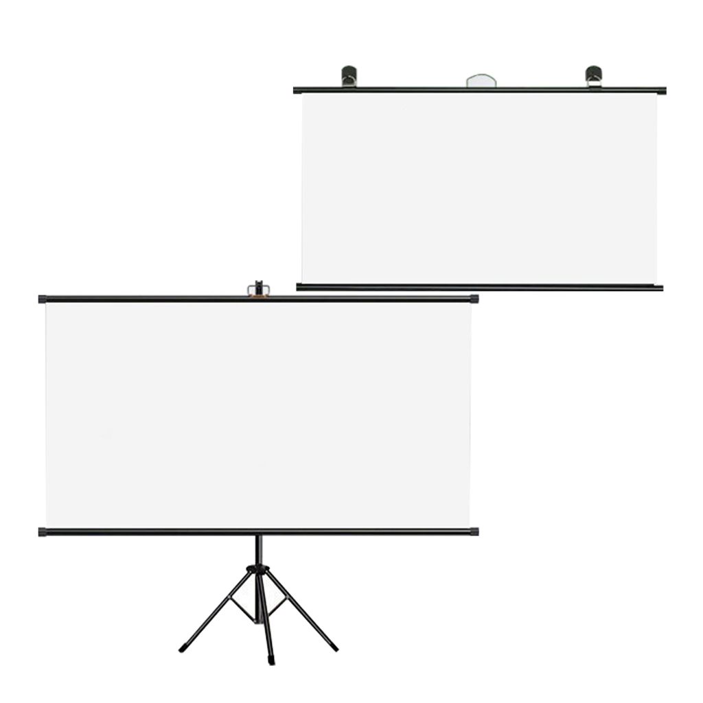 Projektor-Leinwand, 4:3-Videoprojektionswand, wandmontierbar und ständerkompatibel für Heimkino-Bürofilme