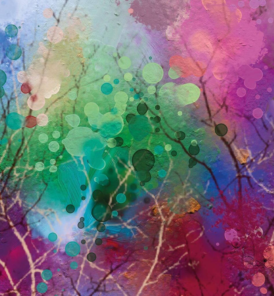 Balkonbanner Bunte Blätterkronen Balkon Sichtschutz Garten