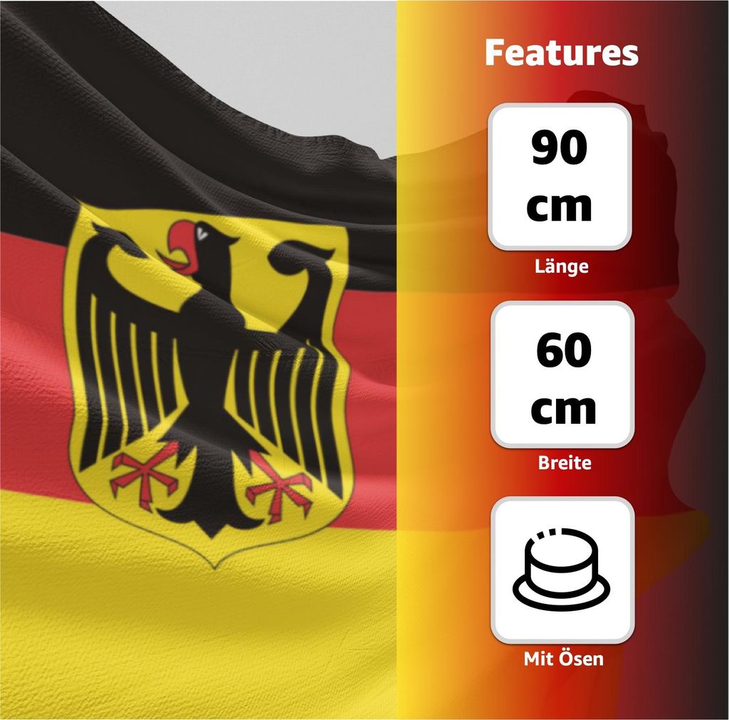 Deutschland Flagge & Fußball Aufkleber Set – Produktbild-Vorschau 7