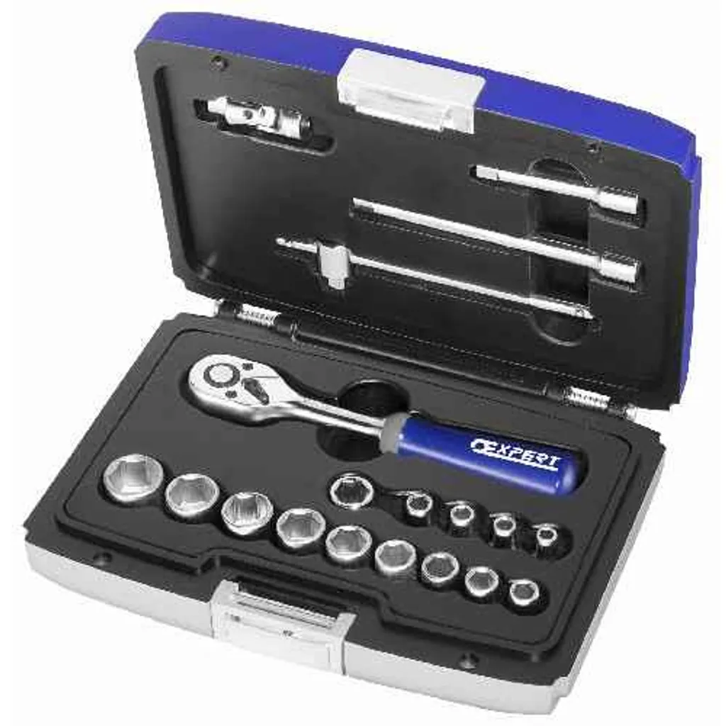 Cliquet 1/4" et douilles Expert by Facom E030700 : Coffret de 19 outils