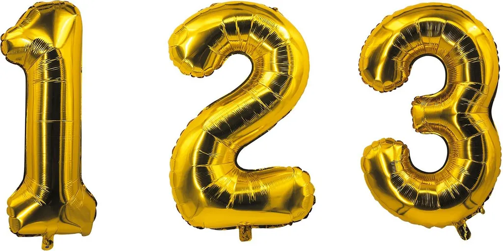 Ballon chiffre or 85 cm pour votre décoration de mariage et fête