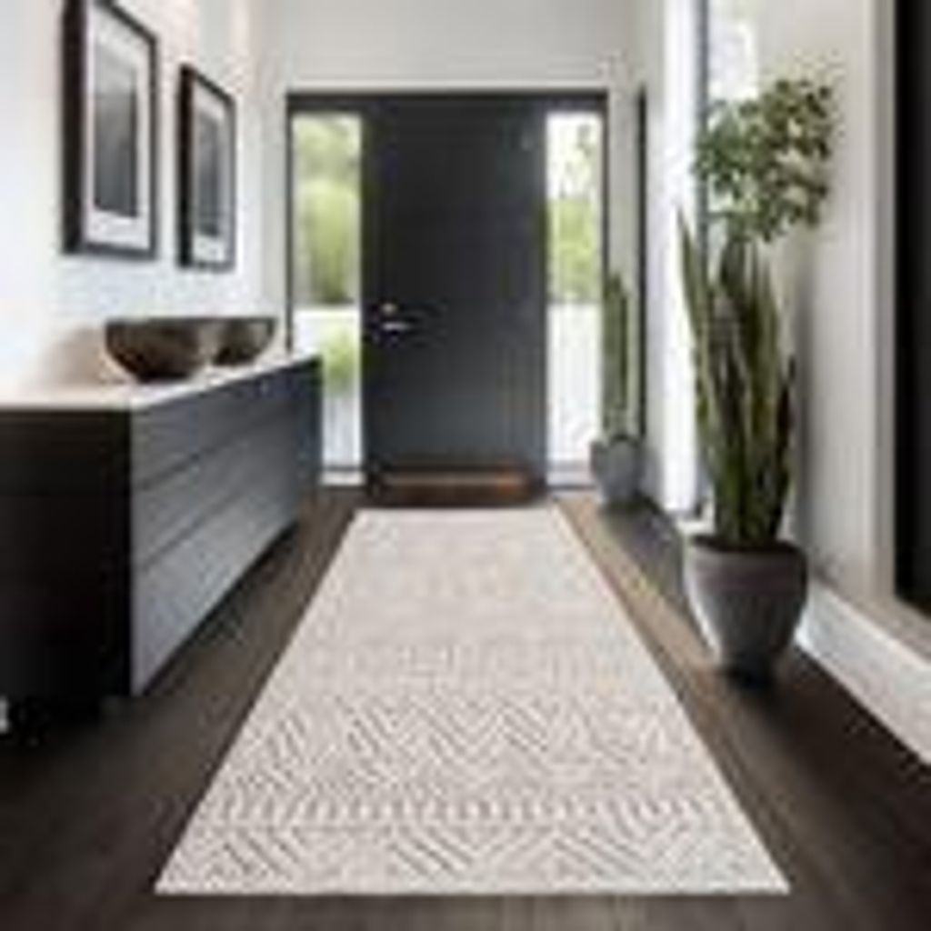 Bouclé Teppich Carpettex für Wohnzimmer Schlafzimmer Büro weich pflegeleicht strapazierfähig modern , Größe : 80 x 250 cm , Farbe : Creme-3