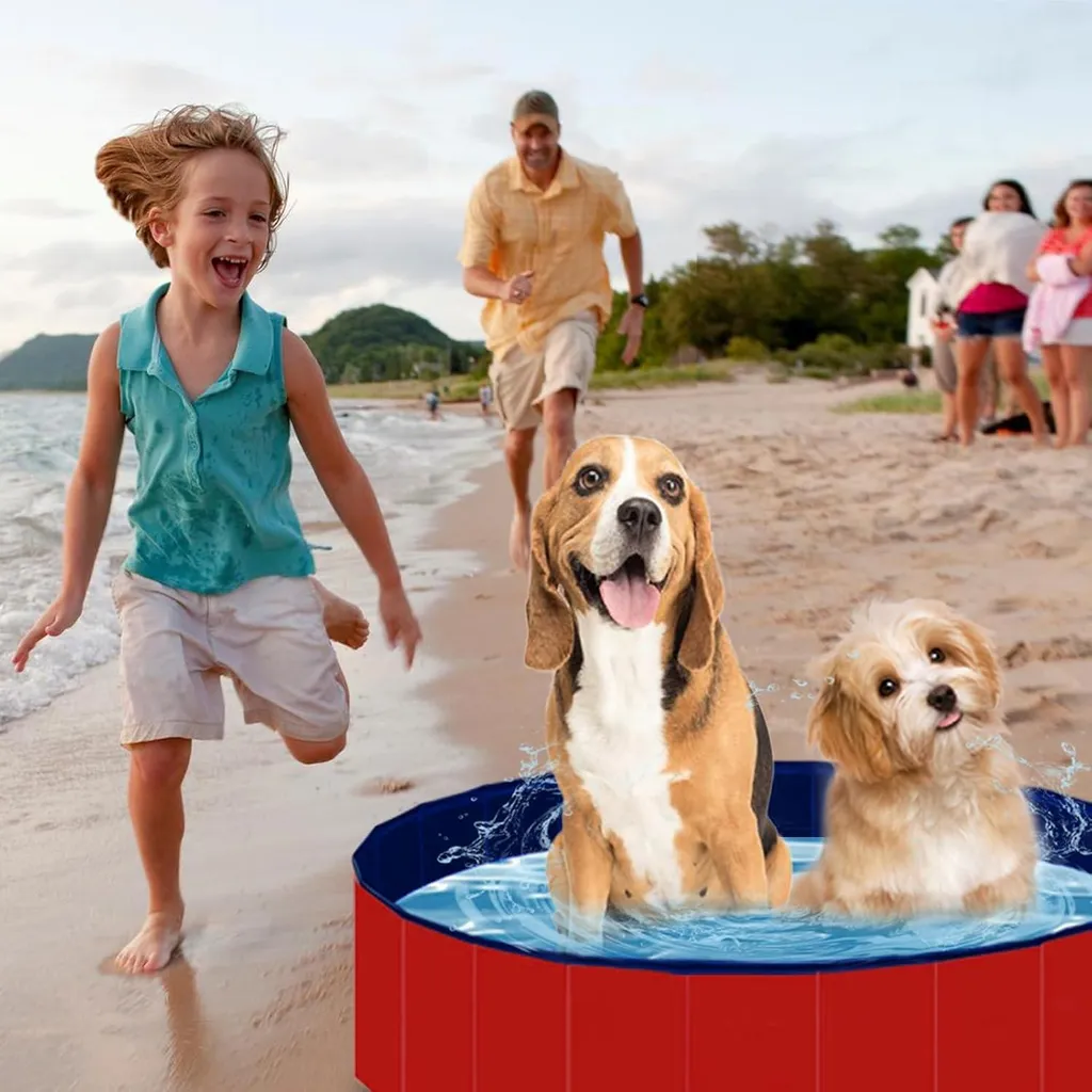 Évitez les coups de chaleur - Piscine pour chiens robuste et anti-fuite