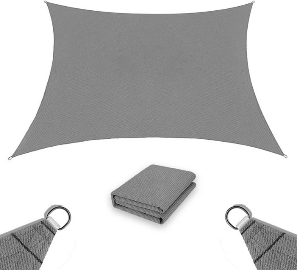 Garten Sonnensegel Segel Wasserdicht 3X3 M Dunkelgrau Schatten 3X3 M Dunkelgrau Markise