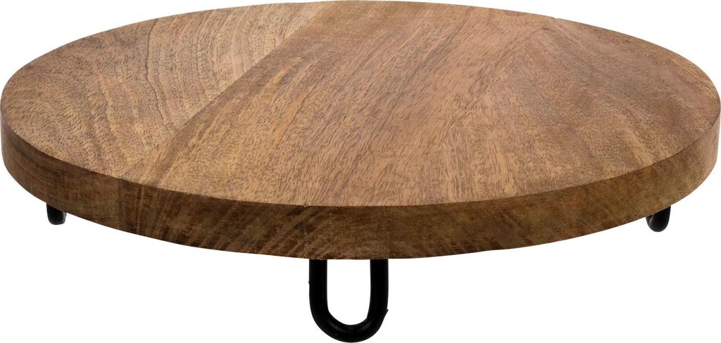 Runde Servierplatte Mango Massivholz - Ø 29 cm - mit Produktbild 