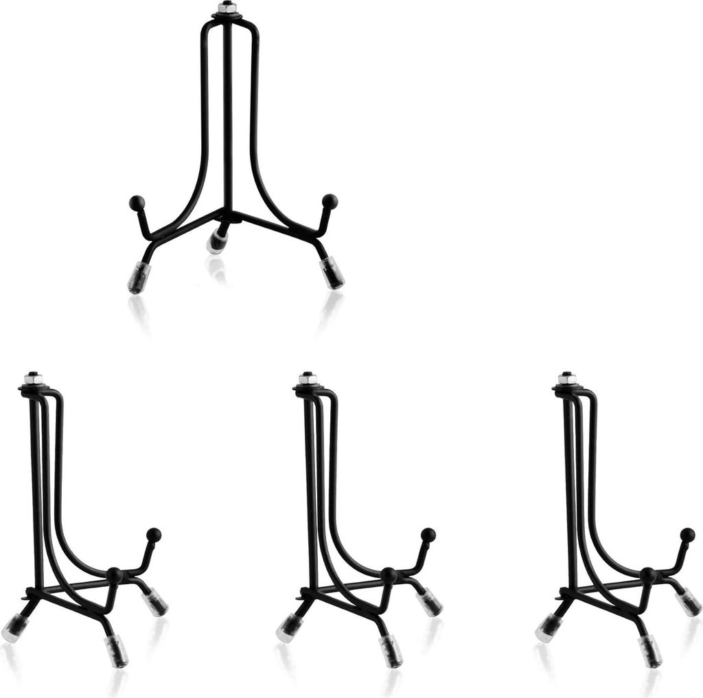 4 Stück Metall Tellerständer, Tellerhalter Eisen Staffelei Aufsteller Display Ständer schöner Bilderständer für Foto, Kunst, Teller, Bücher,...
