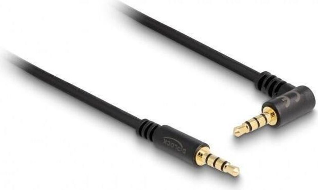 Delock Kabel Klinke 4 Pin 3,5 mm Stecker > Stecker gewinkelt