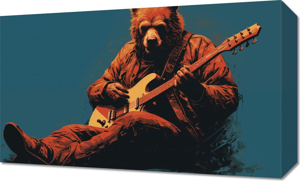 Bild 50x30cm Spielende Bären