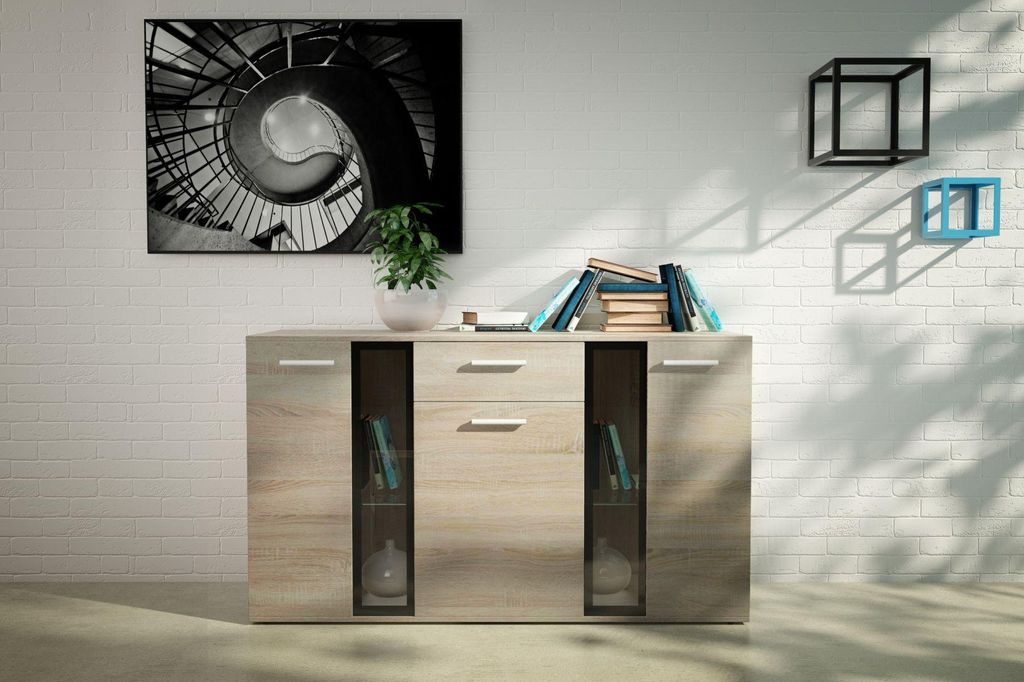 Kommode für das Wohnzimmer SANA – Sonoma-Eiche