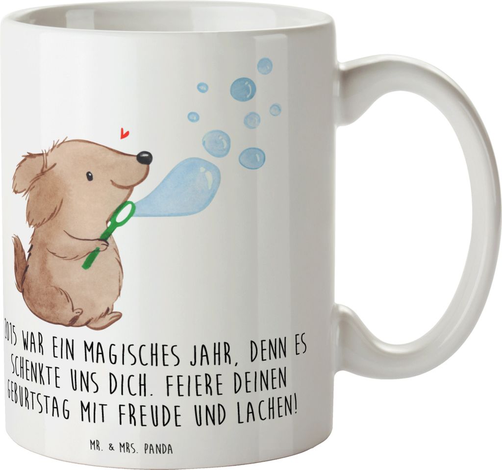 Mr. & Mrs. Panda Teetasse 2015 Geburtstag - Weiß - Geschenk, Einzigartige Geschenke, Happy Birthday, Alter, Becher, hochwertige tasse, magisches J...