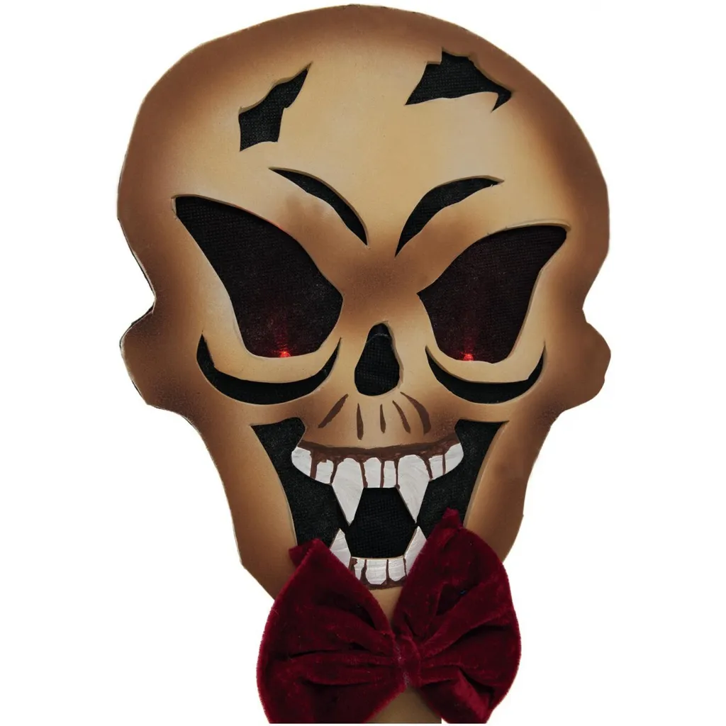 Europalms Teschio Halloween LED Rosso - Decorazione Outdoor Effetto Osso - 2