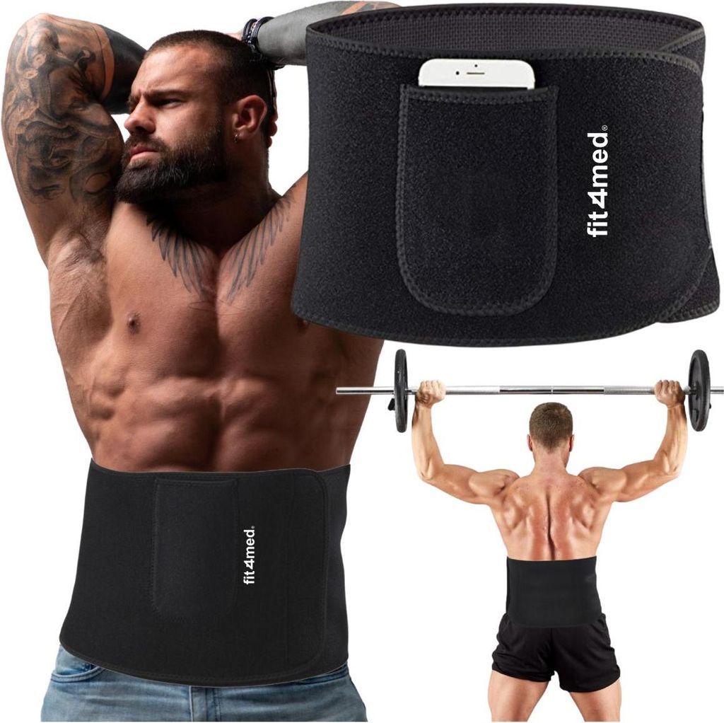 FIT4MED | Neopren Gürtel - 25 X 130 Cm - Körperhaltungskorrektur - Bauchweg Gürtel - Unisex