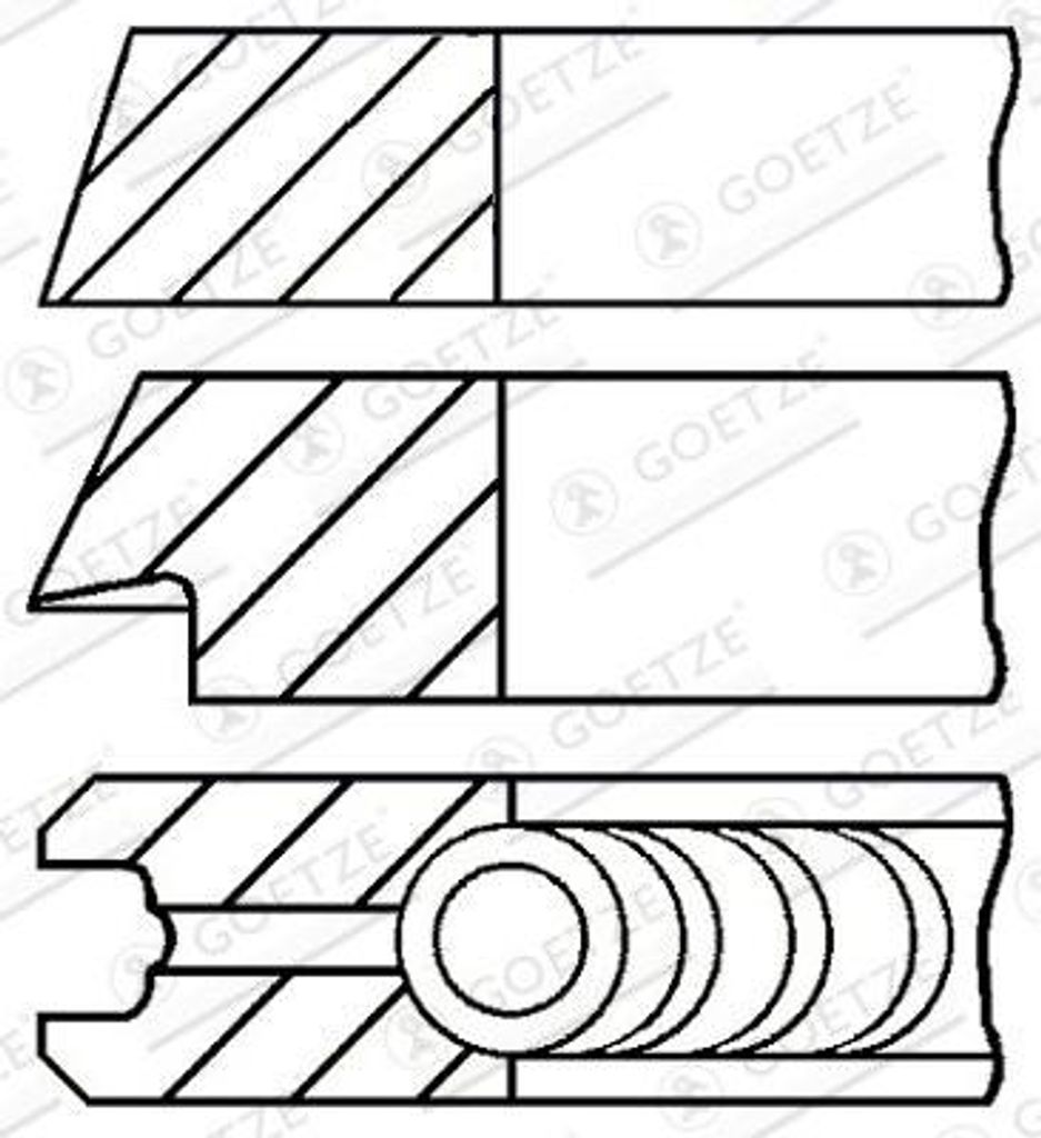 GOETZE ENGINE 08-325100-00 Kolbenringsatz Kolbenringe für Produktbild 