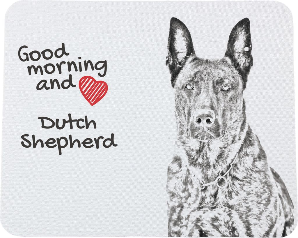 Holländischer Schäferhund, Hollandse Herdershond - Mauspad mit Druck, personalisiertes Mauspad mit Hund, einzigartiges Gadget für Büroangestell...
