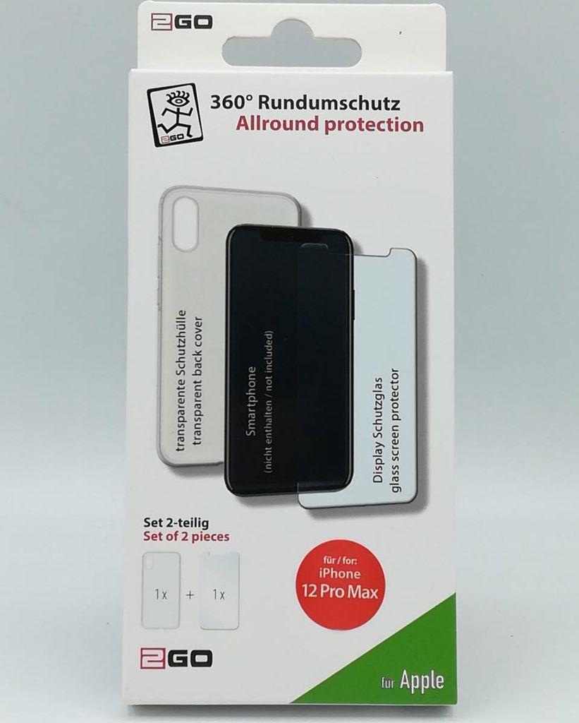 2GO 360° All-Around Protection TPU & Schutzglas für Apple Produktbild 