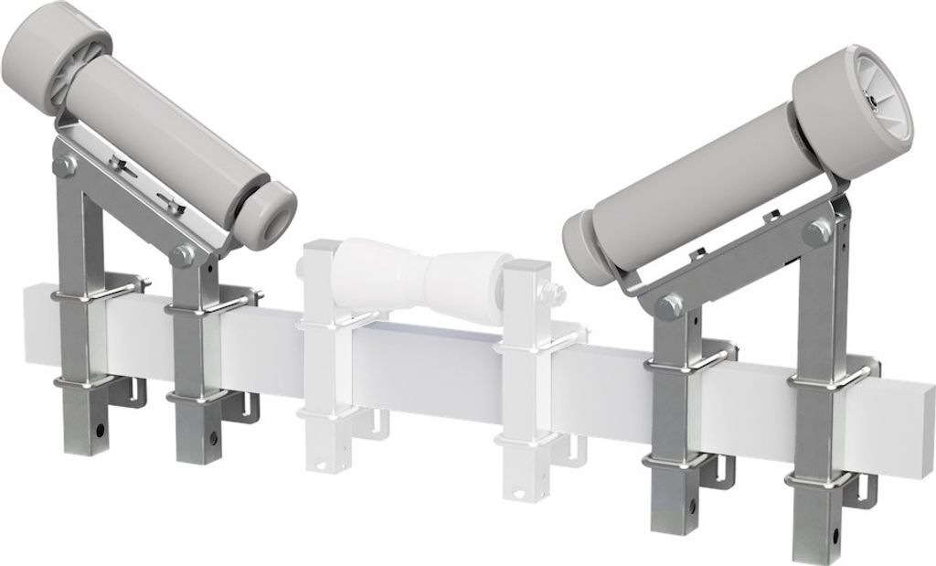 1 Paar Zentrierhilfe Zentriervorrichtung Sliphilfe Bootstrailer Auffahrhilfe Polyurethan SUPROD ZENRO-370-TPU, 370 mm, grau