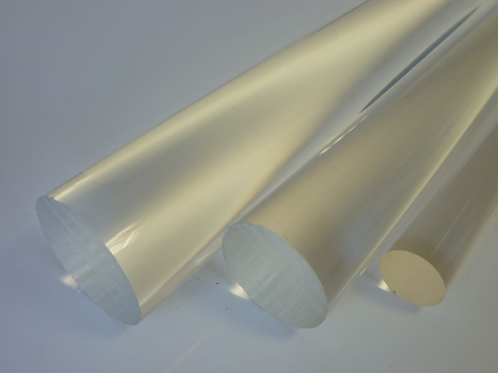 B&T Metall Acrylglas PMMA Rundstab 12 mm Durchmesser, Länge ca. 1m | Acrylglas Stange massiv, transparent & UV-beständig | Acryl-Stab, verschiede...