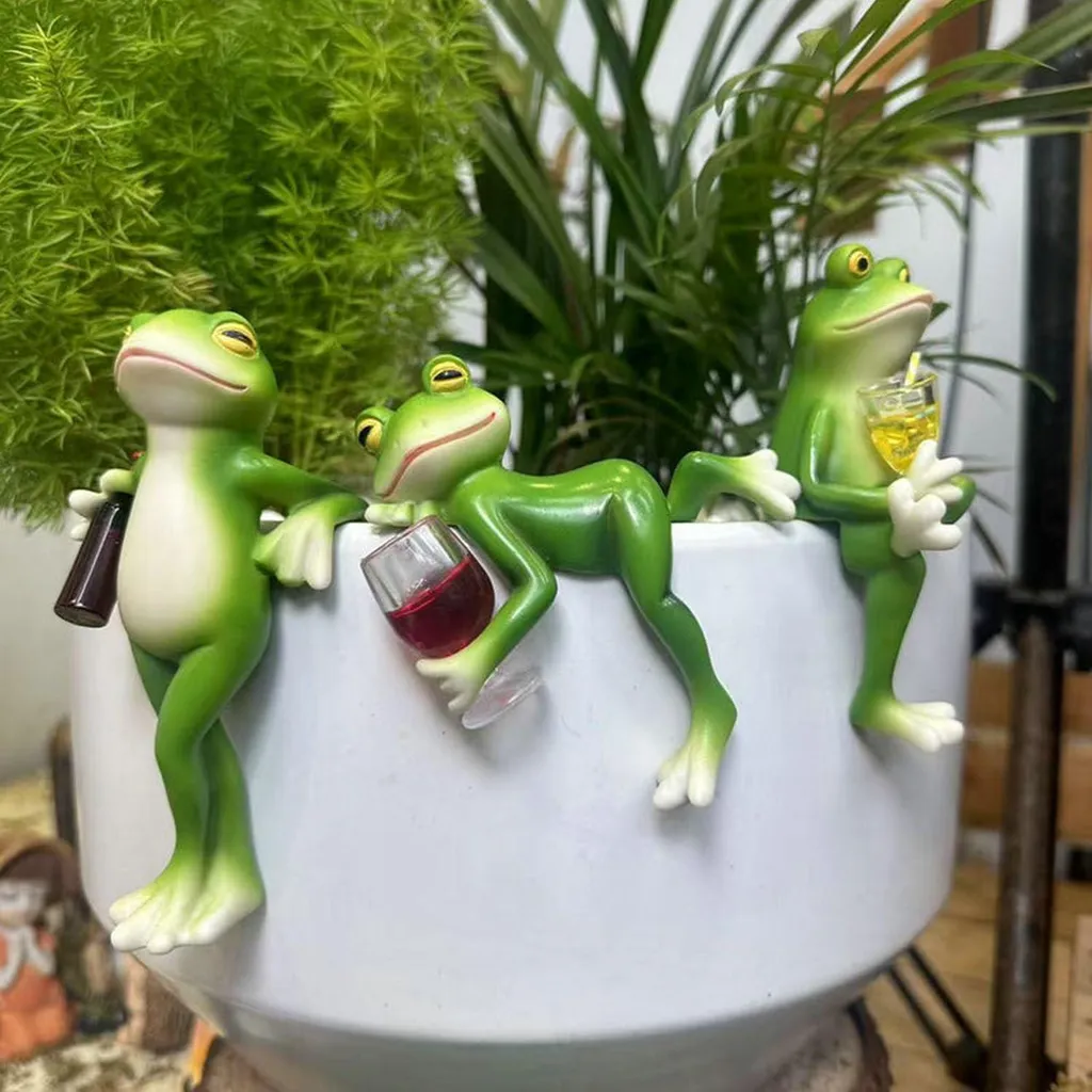 Statuette de Jardin Grenouille Adorable - Décoration Table et Aquarium