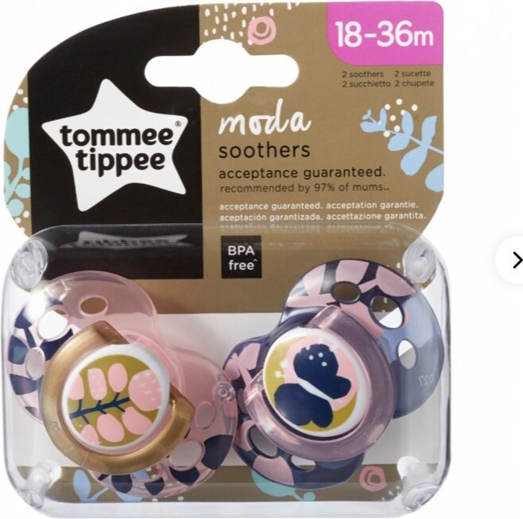 Tommee Tippee 43343741 MODA 18-36 Silikon-Schnuller, BPA-frei