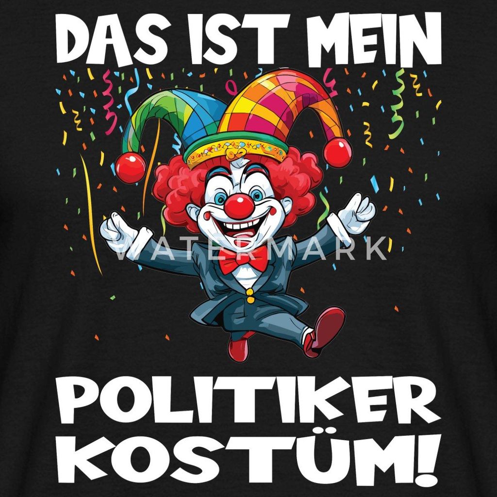 Spreadshirt Das Ist Mein Politiker Kostüm Fasching Männer T-Shirt, 3XL, Schwarz