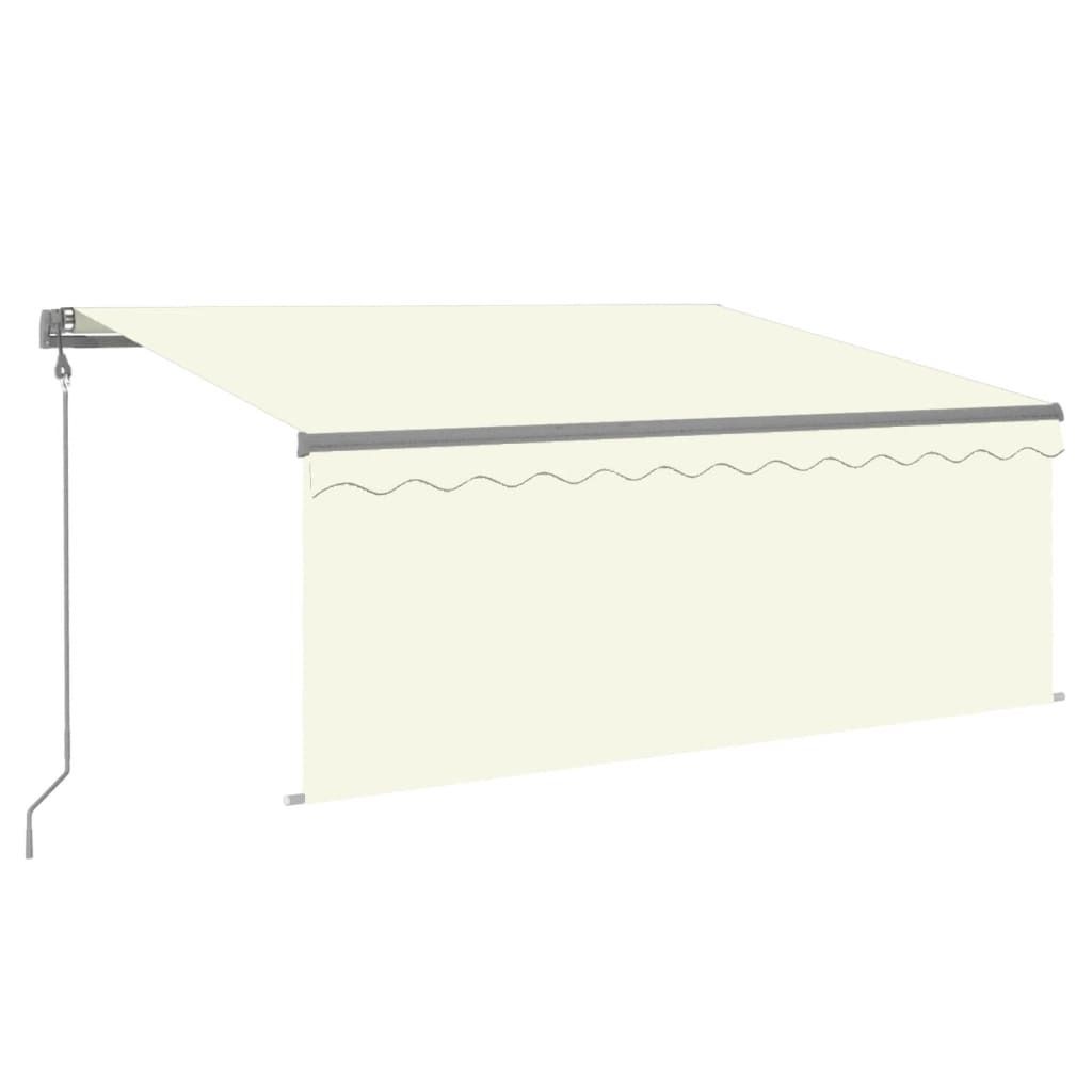 vidaXL Markise Automatisch mit Rollo LED Windsensor 3,5x2,5m Creme