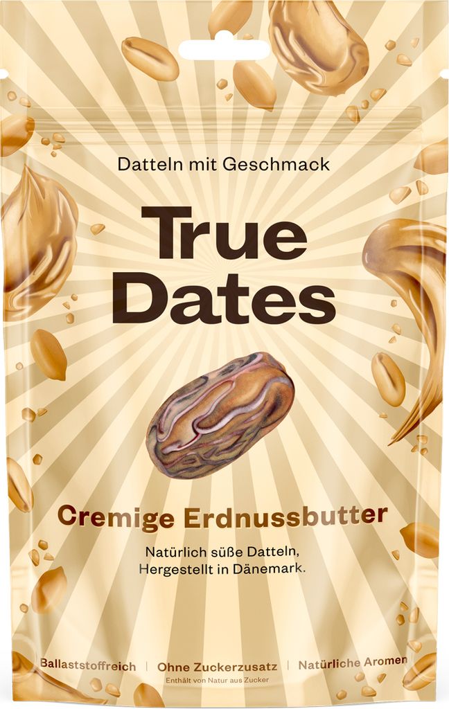 True Dates Dattes Peanut Butter naturellement sucrées 100g Image du produit 