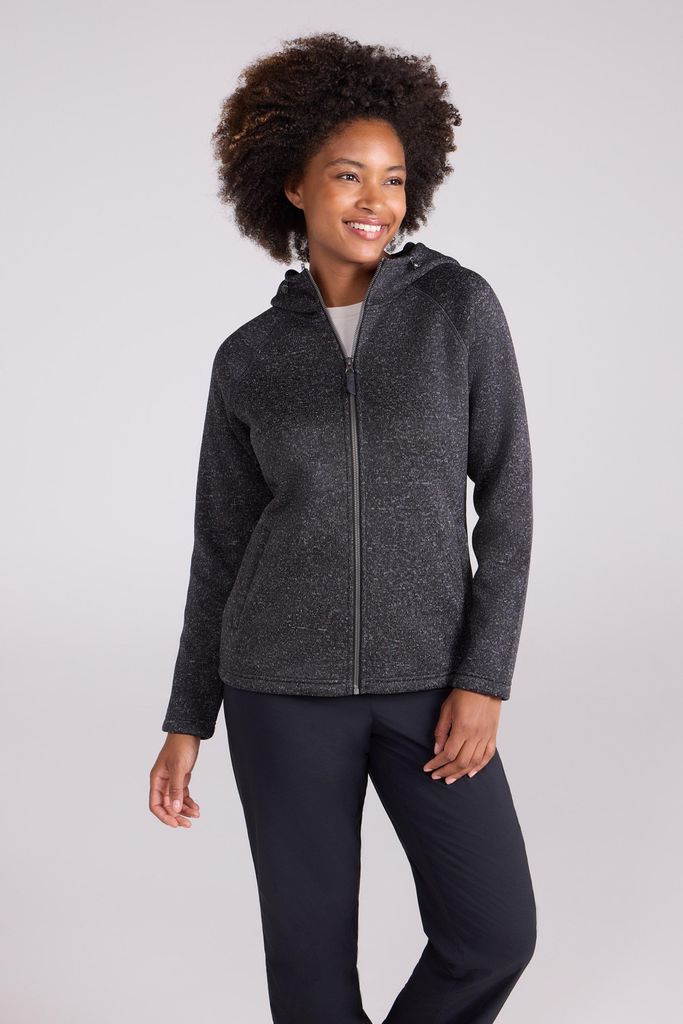 Mountain Warehouse - "Nevis" Hoodie mit durchgehendem Reißverschluss für Damen MW2640 (44 DE) (Dunkelgrau)