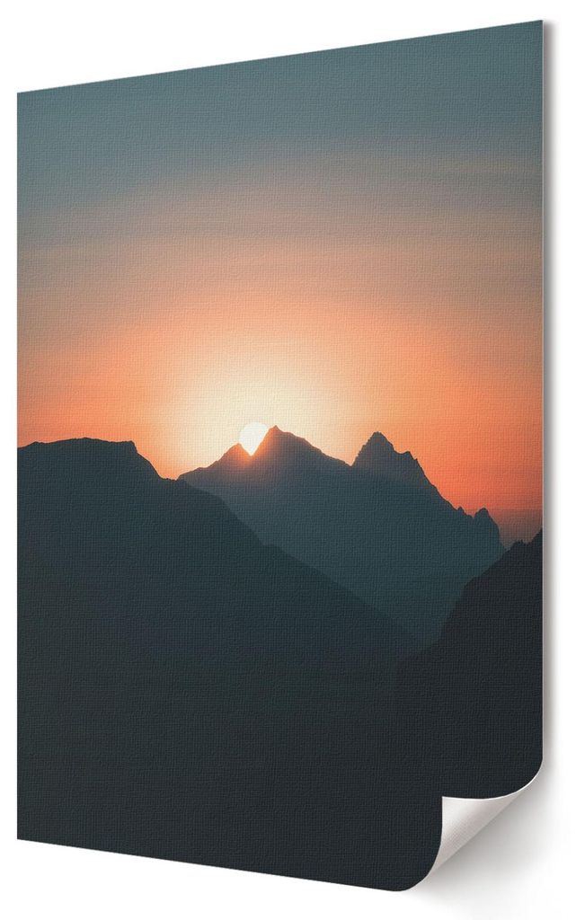 Bergpanorama- Kunstdruck A1 (59x84 cm) - Klassisch, Modern- Wandbild für Wohnzimmer Schlafzimmer & Flur, Modernes Poster Wanddeko, Ungerahmt