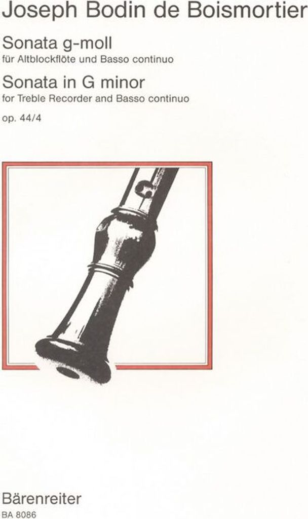 Sonate g-Moll op.44,4für Altblockflöte und Bc