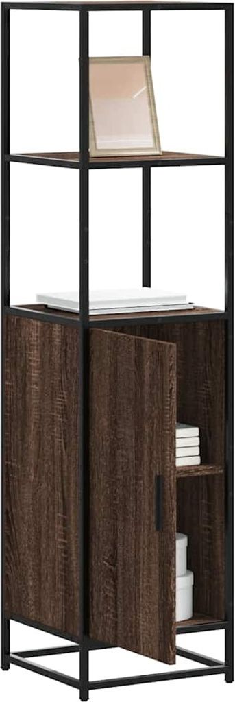 Maison Exclusive - Highboard Braun Eichen-Optik 35,5x35x139cm Holzwerkstoff Metall