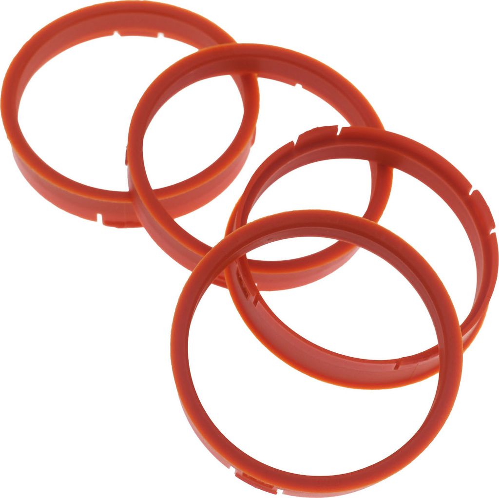 4x Zentrierringe 73,1 x 66,6 mm Orange Felgen Ringe  Produktbild 