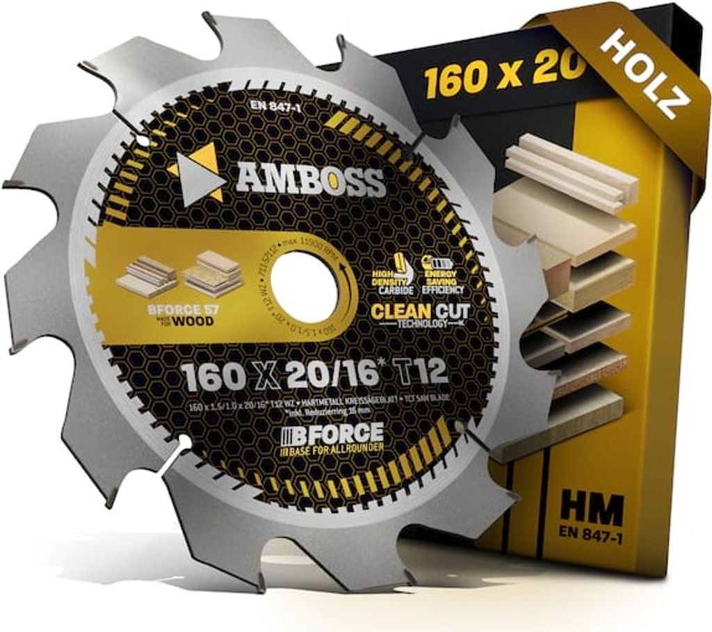 HM Kreissägeblatt -160 x 1.5 1 x 20 Red 20 16 Z=12 WZ