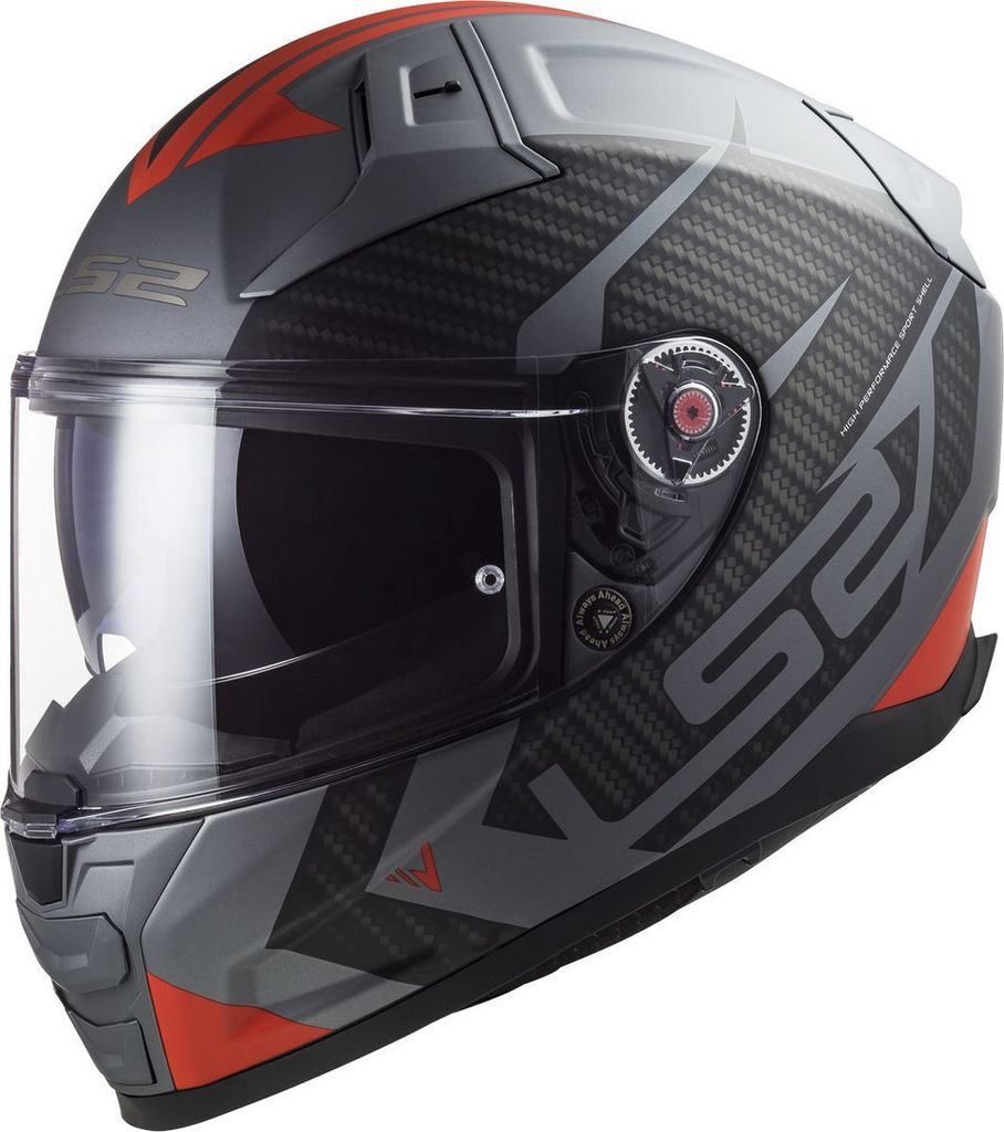 LS2 FF811 VECTOR II SPLITTER Integralhelm L in rot/grau
