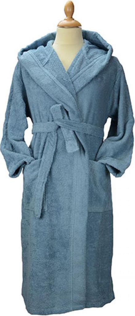 A&R 027.50 | Robezz Organic Bathrob Bademantel Baumwolle - Farbe: Blue - Größe: XXL