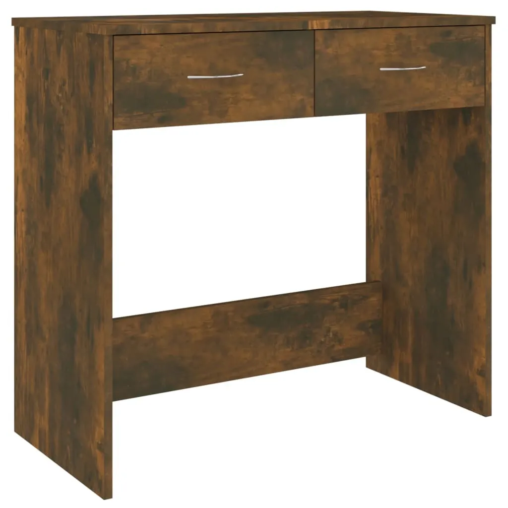 Scrivania Economica Rovere Fumé 80x40x75 cm - Mobile Legno Multiuso
