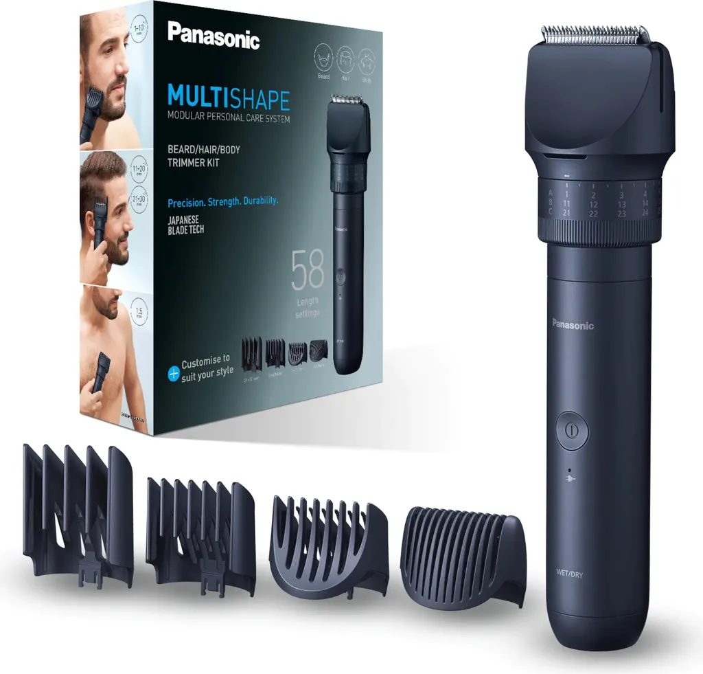 Tondeuse ER-CKN2 Lames Haute Précision pour Barbe et Cheveux Noire