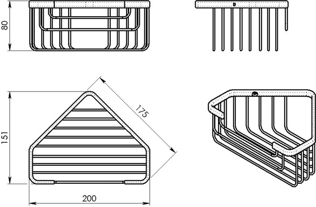 Panier d'angle Gedy Smart blanc 2483-02 en acier anti-corrosion robuste - 2