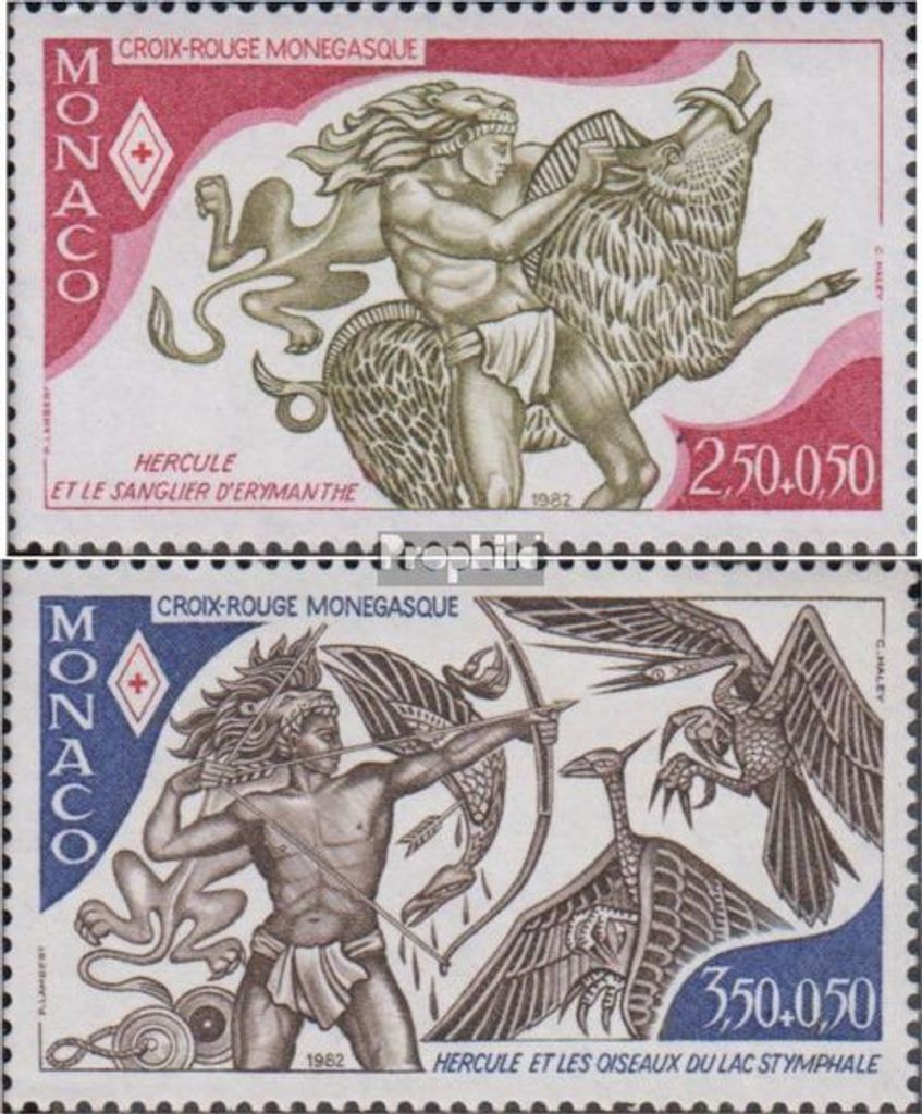 Briefmarken Monaco 1982 Mi 1551-1552 (kompl.Ausg.) postfrisch Rotes Kreuz
